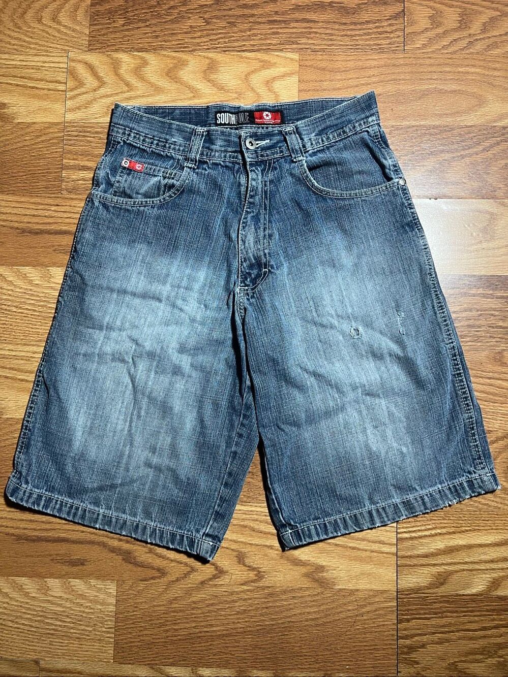 Vintage Y2K Men’s Southpole Red Tab Jean Shorts 29
